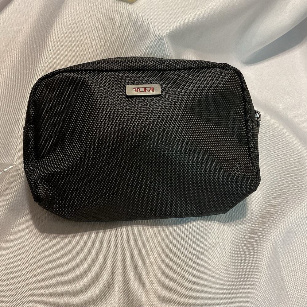 TUMI For Delta Ballistic Black Toiletry Tech Pouch Bag